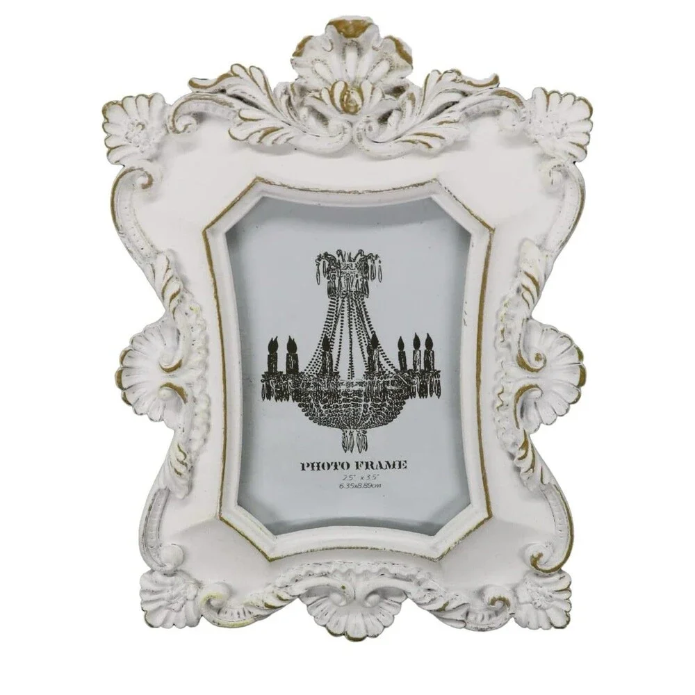 BLYBH Vintage Picture Frame 2.5x3.5 Retro Photo Frames, Tabletop & Wall Hanging